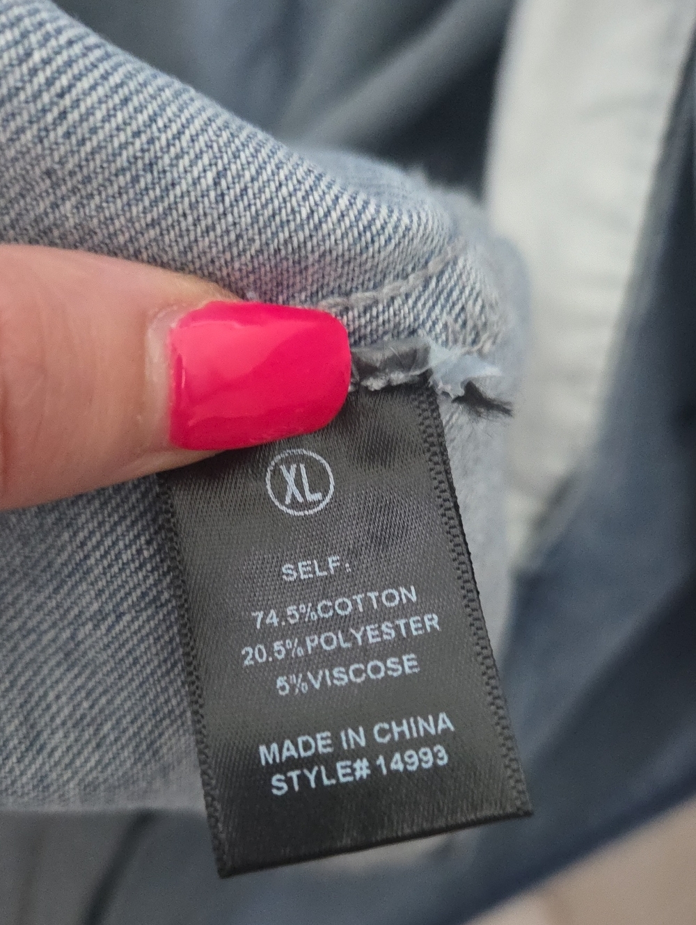 Fashion Nova Take You There Denim Belted Trench Coat Size XL NWT Medium Wash - Picture 10 of 12